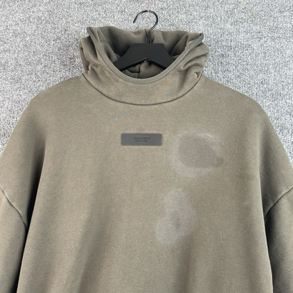 Essentials Fear Of God Hoodie Sweater Mens M Brown Fleece FOG Pullover Heavy - Picture 2 of 11